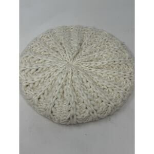 Bebe ivory knit hat beret